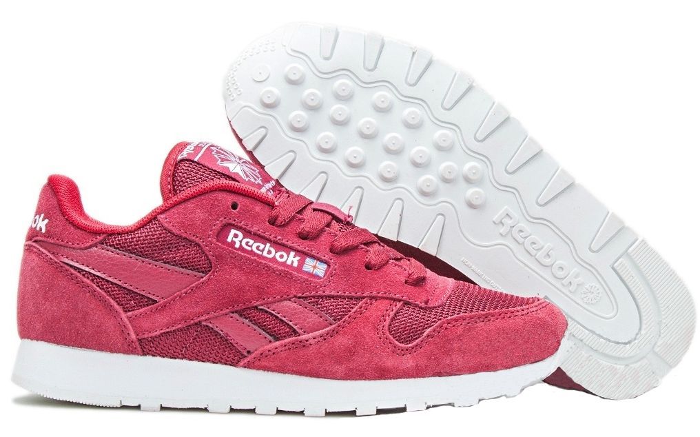 Reebok Classic бордовые с белым (35-39)
