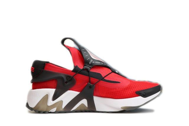 Nike Adapt Huarache, красный с черным, текстиль, сетка, мужские